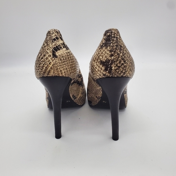 Gianni Bini Brown Tan Heels with Peep-Toe Design - Picture 14 of 15